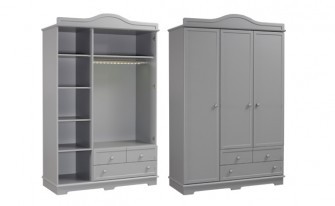 Three Door Wardrobe (Without Glass)